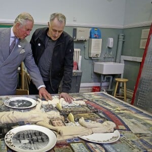 Le prince Charles en visite à Stoke-on-Trent le 26 janvier 2016 en sa qualité de fondateur et parrain du Prince's Regeneration Trust.