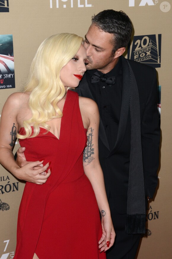 Lady Gaga et Taylor Kinney à Los Angeles, le 3 octobre 2015.