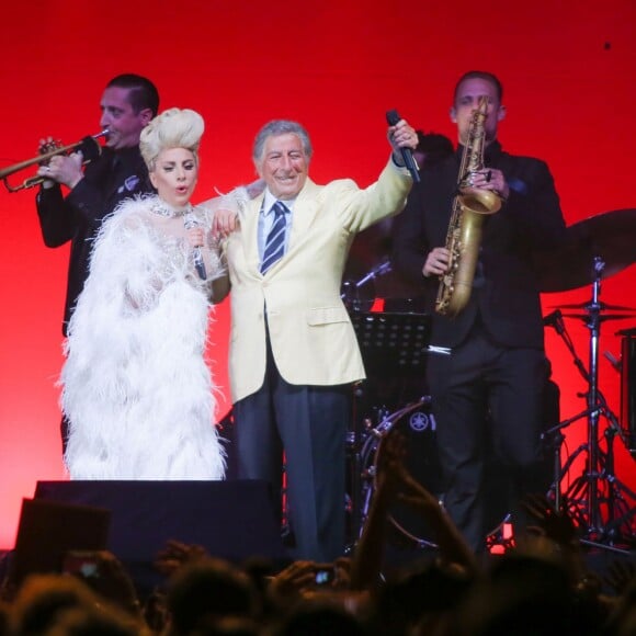 Lady Gaga et Tony Bennett à l'Umbria Jazz Festival. Pérouse, le 15 juillet 2015.