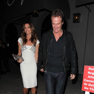 Cindy Crawford et son mari Rande Gerber - Célébrités sortant du restaurant Craig à Los Angeles le 4 décembre 2015.