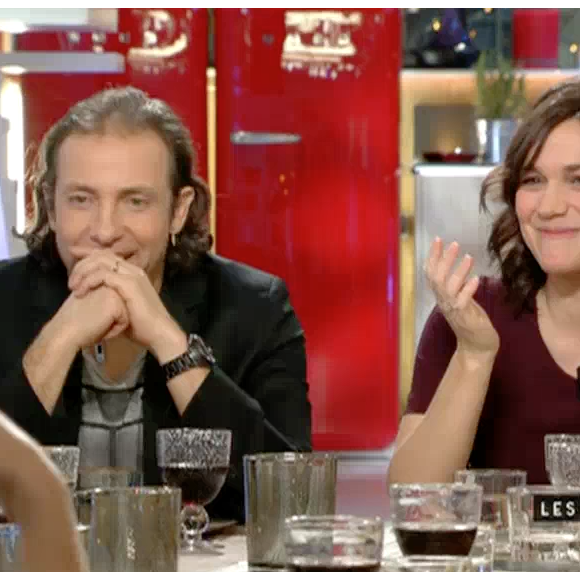 Nathalie Péchalat avoue être en surpoids, deux mois après sa grossesse - Emission "C à vous" sur France 5, le 1er février 2015.