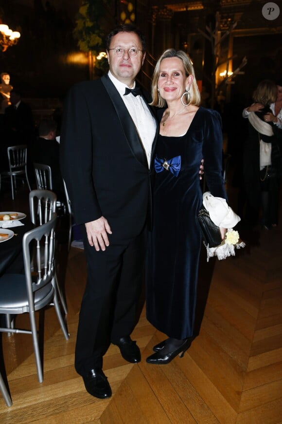 Claude Hugot et sa femme - Dîner de gala au profit de la Fondation Avec au Château de Versailles, le 1 février 2016. © Olivier Borde / Bestimage