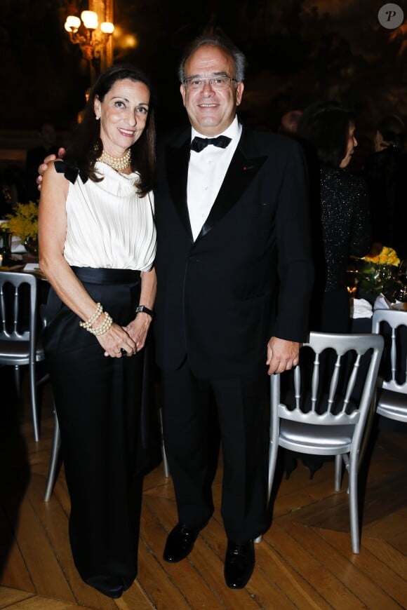Le professeur David Khayat et sa femme Jocelyne - Dîner de gala au profit de la Fondation Avec au Château de Versailles, le 1 février 2016. © Olivier Borde / Bestimage