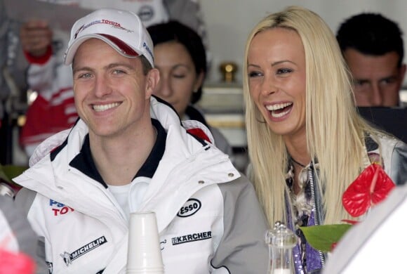 Ralf Schumacher et sa femme Cora Schumacher à Melbourne, le 5 mars 2005. 