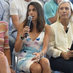 Marion Bartoli lors d'une conférence de presse du Trophée des légendes, au Melbourne Park de Melbourne, Australia le 27 janvier 2016