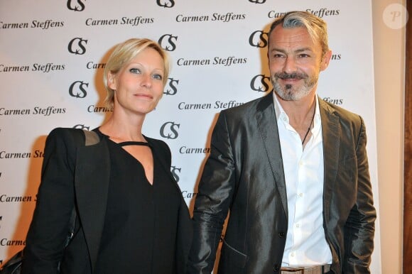 Rebecca Hampton et Laurent Lombardo - Inauguration de la nouvelle boutique Carmen Steffens à Cannes. Le 13 décembre 2013.