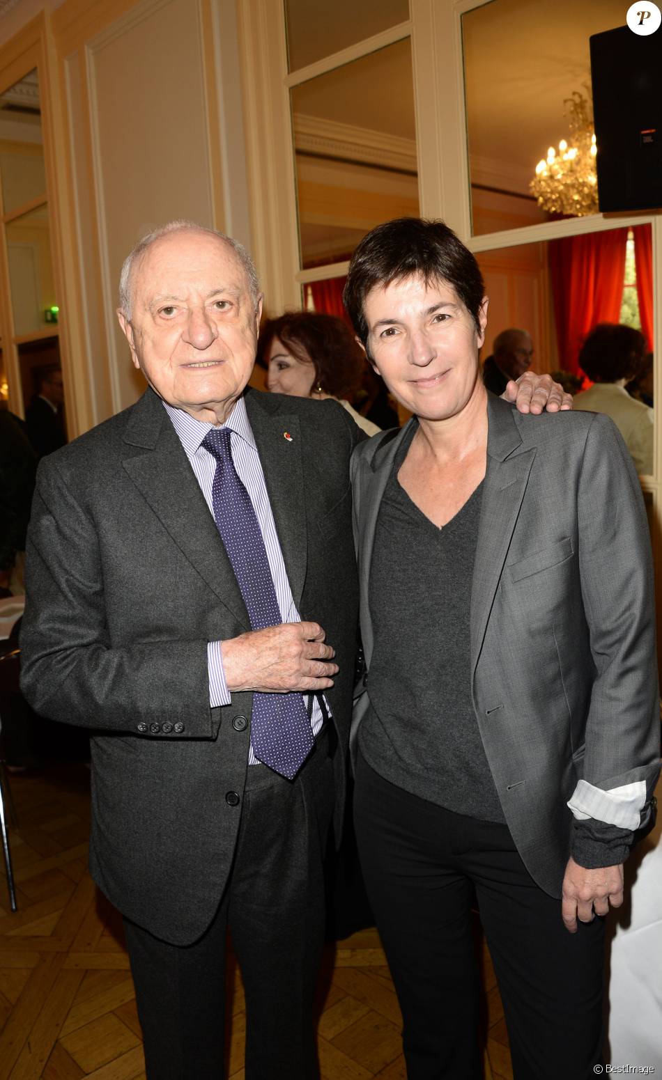 Qui Est Le Père De Christine Angot Pierre Bergé et Christine Angot - Remise du Prix Décembre 2015 à