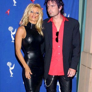 Tommy Lee et Pamela Anderson lors d'une soirée à Hollywood, le 2 avril 2001