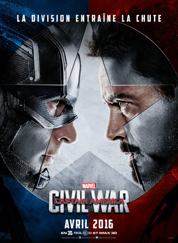 Affiche de Captain America : The Civil War.