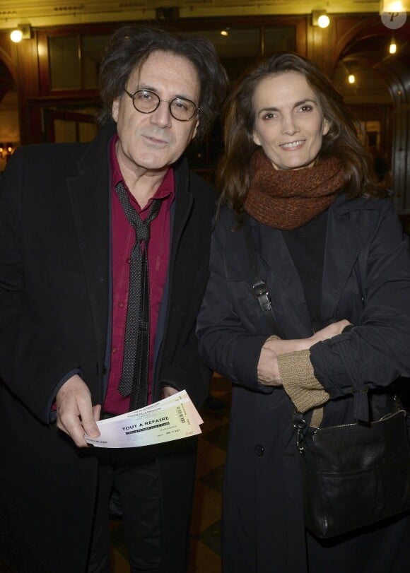 Eric Assous et sa femme - Générale de la pièce "Tout à Refaire" au théâtre de la Madeleine à Paris, le 8 février 2016. © Guirec Coadic/Bestimage