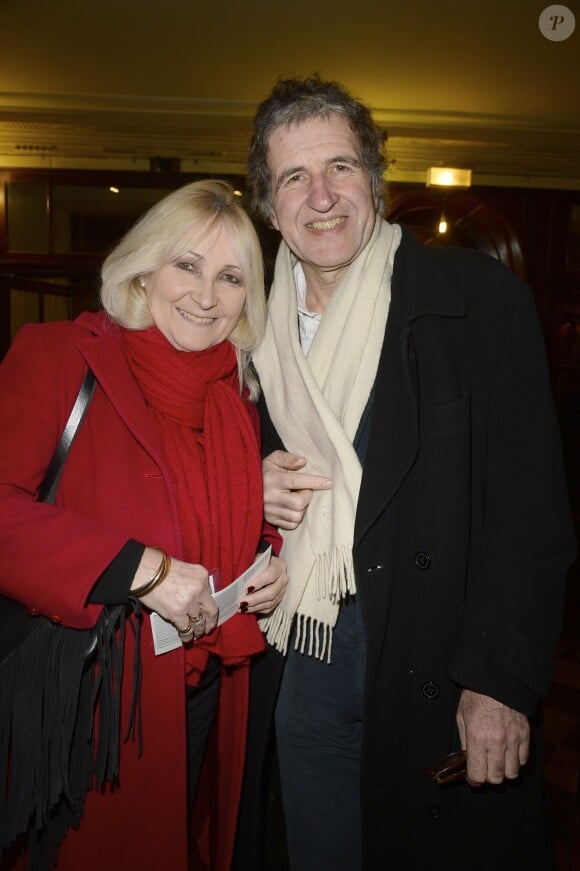 Gérard Leclerc et sa femme Julie - Générale de la pièce "Tout à Refaire" au théâtre de la Madeleine à Paris, le 8 février 2016. © Guirec Coadic/Bestimage