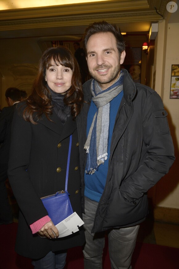 Christophe Michalak et sa femme Delphine McCarty - Générale de la pièce "Tout à Refaire" au théâtre de la Madeleine à Paris, le 8 février 2016. © Guirec Coadic/Bestimage