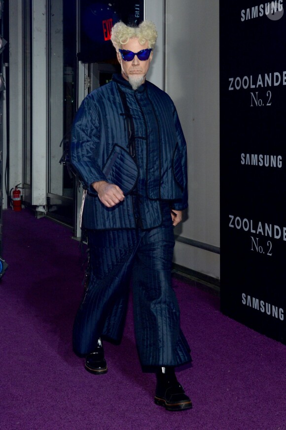 Will Ferrell défile lors de l'avant-première du film "Zoolander 2" à l'Alice Tully Hall, au Lincoln Center. New York, le 9 février 2016.