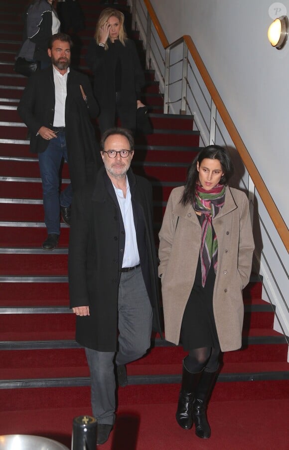 Exclusif - Marc Levy et sa femme Pauline Lévêque enceinte et Clovis Cornillac et sa femme Lilou Fogli arrivent au Festival du film "In French with English subtitles" à New York, le vendredi 20 Novembre 2015.
