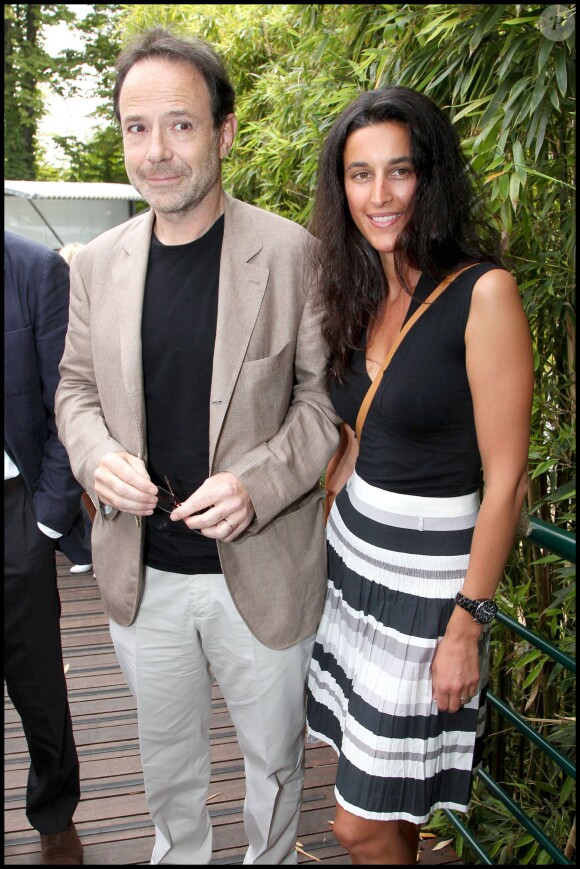 Marc Levy et sa femme Pauline Levêqueà Roland Garros, le 5 juin 2011
