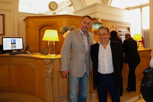 Exclusif - Jean Reno et Christian Clavier - Personnalités à l'hôtel Intercontinental Carlton lors du 68e festival international du film de Cannes le 16 mai 2015.