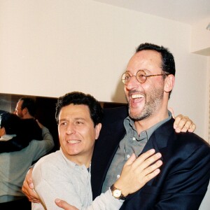 Jean Reno et Christian Clavier à Paris en octobre 1995.
