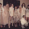 Kris Jenner, Khloé Kardashian, Kendall Jenner, Kourtney et Kim Kardashian, North West, Caitlyn et Kylie Jenner assistent à la présentation YEEZY Season 3 au Madison Square Garden. New York, le 11 février 2016.