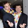 Les Chevaliers du Fiel (Eric Carrière et Francis Ginibre) fêtent le 50 000e spectateur de leur spectacle, Croisière d'enfer, le 1er avril 2014 à Paris.