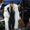 Kim Kardashian et sa fille North à New York, le 14 février 2016.