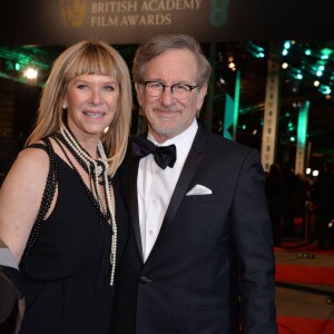 Steven Spielberg et sa femme Kate Capshaw - 69e cérémonie des British Academy Film Awards (BAFTA) à Londres, le 14 février 2016.