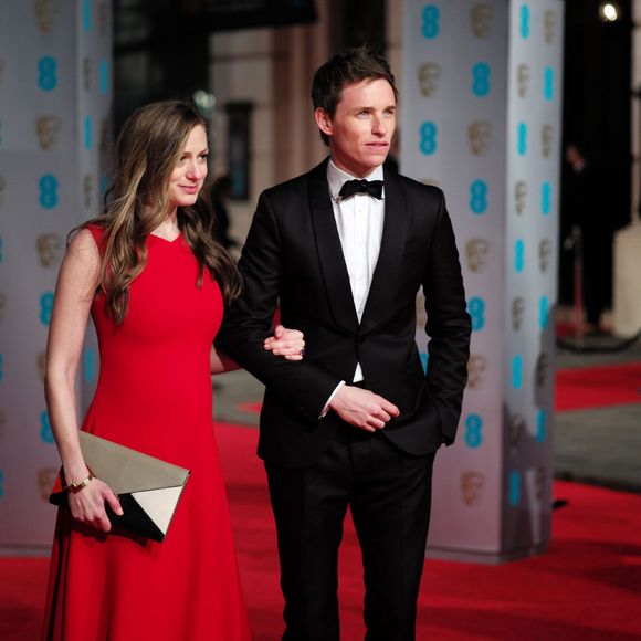 Eddie Redmayne et sa femme Hannah Bagshawe enceinte - 69e cérémonie des British Academy Film Awards (BAFTA) à Londres, le 14 février 2016.