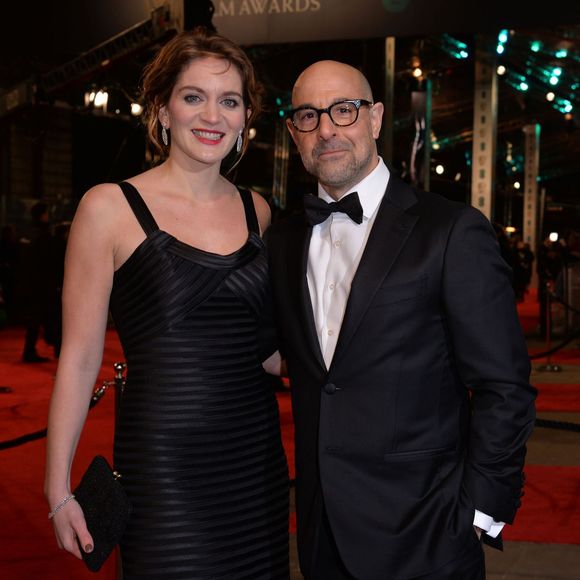 Stanley Tucci et sa femme Felicity Blunt - 69e cérémonie des British Academy Film Awards (BAFTA) à Londres, le 14 février 2016.