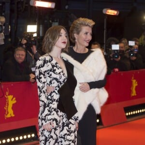 Emma Thompson et sa fille Gaia Romilly Wise - Première du film "Alone in Berlin" (Seul dans Berlin) au 66e festival internartional du film de Berlin le 15 février 2016.