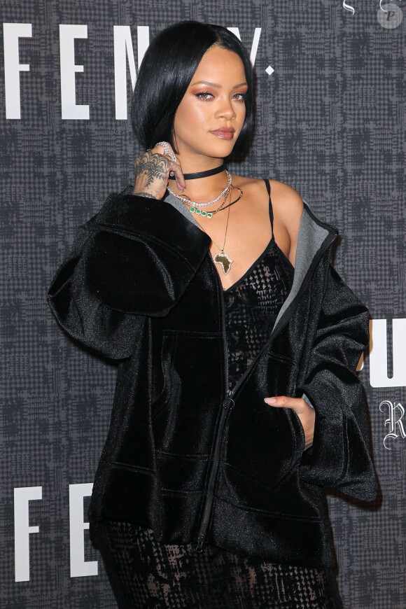 Rihanna, créatrice star du défilé Fenty x PUMA au 23 Wall Street à New York. Le 12 février 2016.