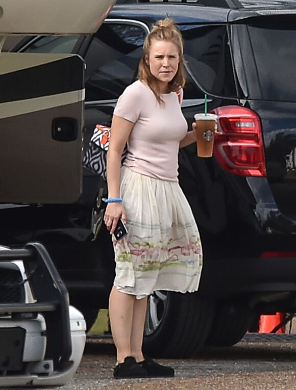 Kristen Bell sur le tournage du film "Bad Moms" à la Nouvelle-Orléans, le 21 janvier 2016.