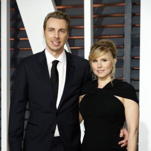 Dax Shepard et sa femme Kristen Bell - People à la soirée "Vanity Fair Oscar Party" à Hollywood, le 22 février 2015.