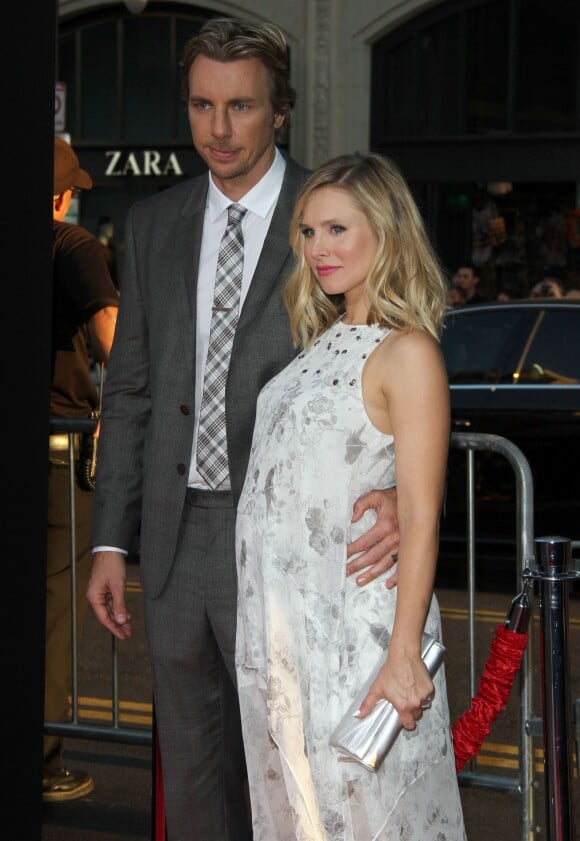 Dax Shepard, Kristen Bell enceinte à la Première du film "This Is Where I Leave You" à Hollywood le 15 septembre 2014. Celebrities at the Los Angeles premiere of 'This is Where I Leave You' at the TLC Theatre in Hollywood, California on September 15, 2014.15/09/2014 - Hollywood