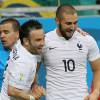 Mathieu Valbuena et Karim Benzema lors de la Coupe du monde au Brésil en juin 2014