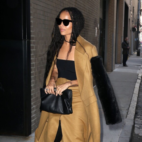 Zoë Kravitz au Spring Studio lors du défilé Calvin Klein. New York, le 18 février 2016.