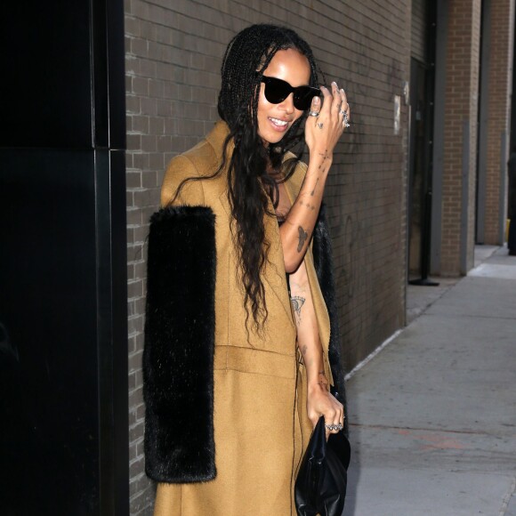 Zoë Kravitz au Spring Studio lors du défilé Calvin Klein. New York, le 18 février 2016.