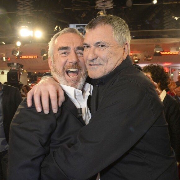 Loïck Peyron et Jean-Marie Bigard - Enregistrement de l'émission "Vivement Dimanche", dont les invités principaux sont Loïck et Stéphane Peyron, à Paris le 17 février 2016. Diffusion le 21 février 2016. ©Coadic Guirec/Bestimage