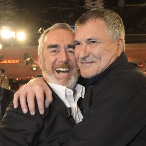 Loïck Peyron et Jean-Marie Bigard - Enregistrement de l'émission "Vivement Dimanche", dont les invités principaux sont Loïck et Stéphane Peyron, à Paris le 17 février 2016. Diffusion le 21 février 2016. ©Coadic Guirec/Bestimage