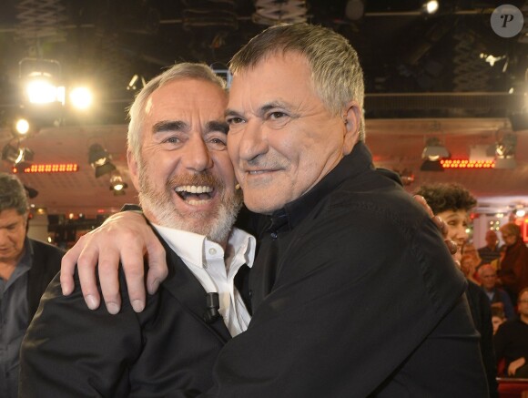 Loïck Peyron et Jean-Marie Bigard - Enregistrement de l'émission "Vivement Dimanche", dont les invités principaux sont Loïck et Stéphane Peyron, à Paris le 17 février 2016. Diffusion le 21 février 2016. ©Coadic Guirec/Bestimage