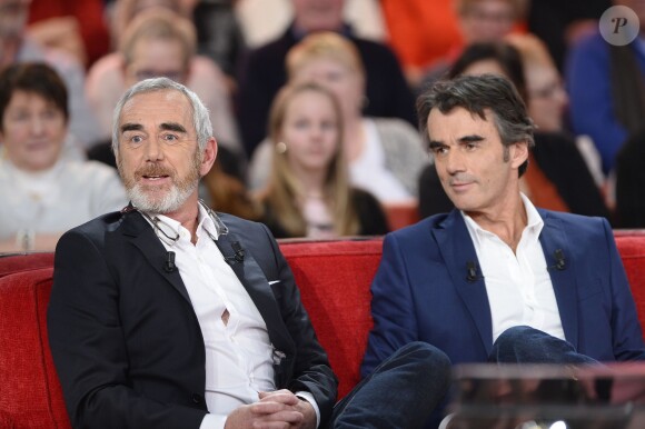 Loïck Peyron et son frère Stéphane Peyron - Enregistrement de l'émission "Vivement Dimanche", dont les invités principaux sont Loïck et Stéphane Peyron, à Paris le 17 février 2016. Diffusion le 21 février 2016. ©Coadic Guirec/Bestimage