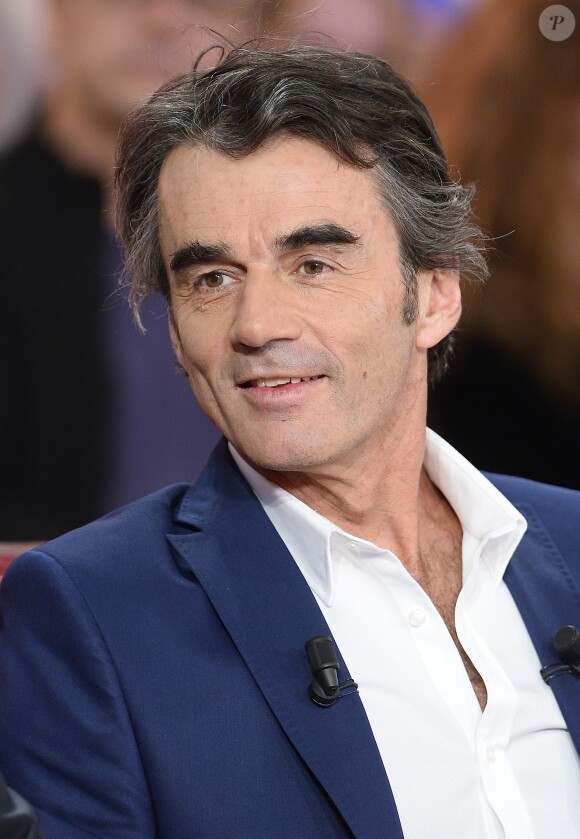 Stéphane Peyron - Enregistrement de l'émission "Vivement Dimanche", dont les invités principaux sont Loïck et Stéphane Peyron, à Paris le 17 février 2016. Diffusion le 21 février 2016. ©Coadic Guirec/Bestimage