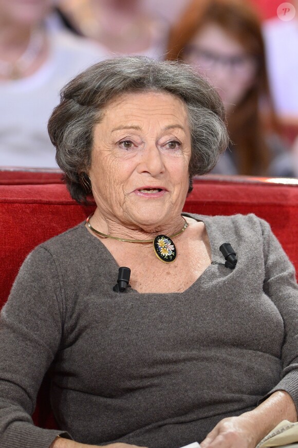 Françoise Peyron - Enregistrement de l'émission "Vivement Dimanche", dont les invités principaux sont Loïck et Stéphane Peyron, à Paris le 17 février 2016. Diffusion le 21 février 2016. ©Coadic Guirec/Bestimage