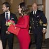 La princesse Sofia de Suède, enceinte de 8 mois de son premier enfant, assistait avec son mari le prince Carl Philip et sa belle-mère la reine Silvia au gala annuel de l'Académie royale des arts à Stockholm, le 19 février 2016.