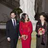 La princesse Sofia de Suède, enceinte de 8 mois de son premier enfant, assistait avec son mari le prince Carl Philip et sa belle-mère la reine Silvia au gala annuel de l'Académie royale des arts à Stockholm, le 19 février 2016.