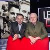 Exclusif - Pierre Bergé et Marc-Olivier Fogiel, lors de l'enregistrement de l'émission "Le Divan", le 11 février 2016, pour une diffusion sur France 3 le 23 février 2016 à 23h10. © Cyril Moreau