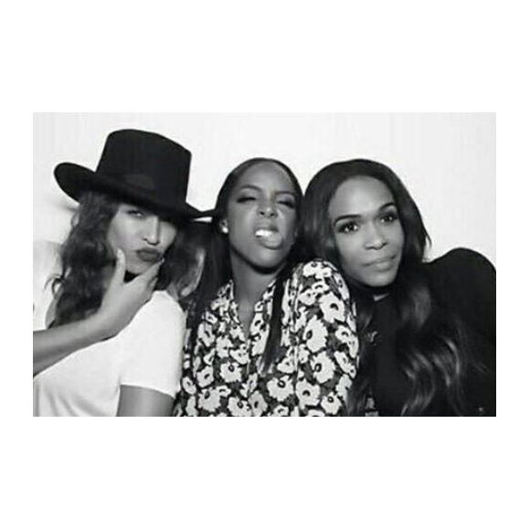 Beyoncé Knowles, Kelly Rowland et Michelle Williams. Les Destiny's Child à la soirée d'anniversaire de Kelly Rowland qui fêtait ses 35 ans au Sunset Tower Hotel à West Hollywood. Le 20 février 2016.