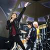 Mick Jagger, Ronnie Wood et Charlie Watts - Les Rolling Stones en concert au Tele2 Arena à Stockholm le 1er juillet 2014