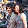 Ronnie Wood et Sally Humphreys à Londres, le 20 août 2013.