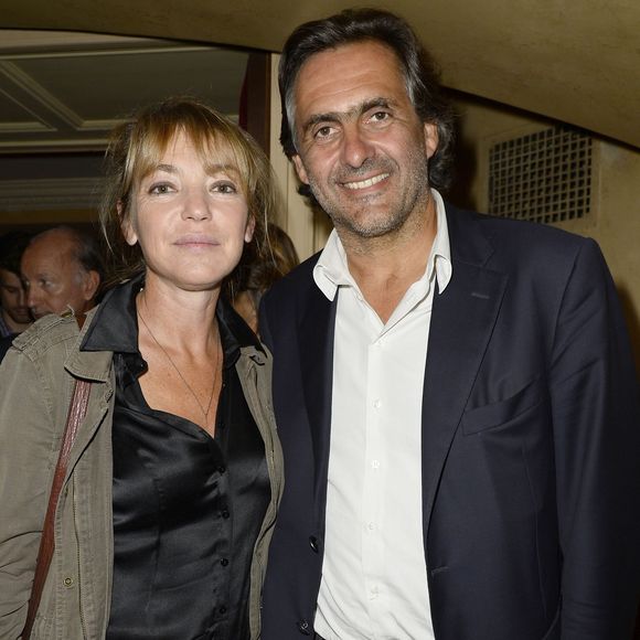 Emmanuel Chain et sa femme Valérie Guignabodet - People à la générale de la pièce "Un dîner d'adieu" au Théâtre Edouard Vll à Paris le 15 septembre 2014.