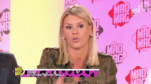 Amélie Neten répond à ceux qui critiquent la façon dont elle éduque son fils. Emission le "Mad Mag", sur NRJ12. Le 24 février 2016.