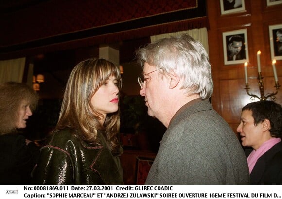 Sophie Marceau et Andrzej Zulawski à Paris en mars 2001.